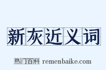 新灰近义词是什么意思的图片